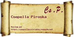 Csepella Piroska névjegykártya