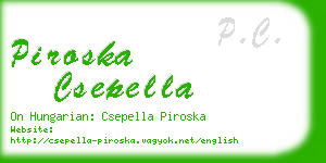 piroska csepella business card